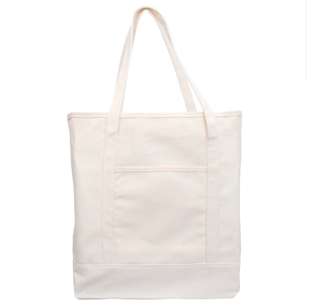 Embroidered XL Canvas Tote