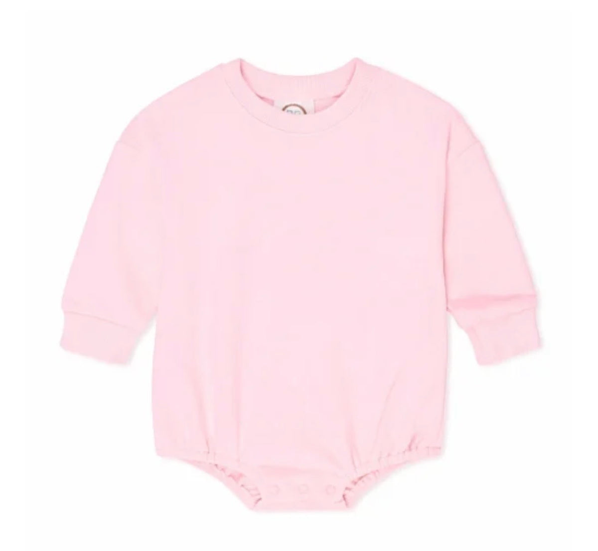Embroidered Name Sweatshirt Bubble Romper