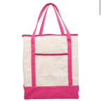 Embroidered XL Canvas Tote
