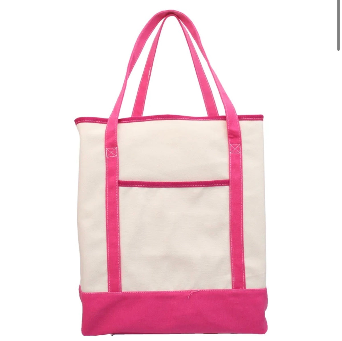 Embroidered XL Canvas Tote