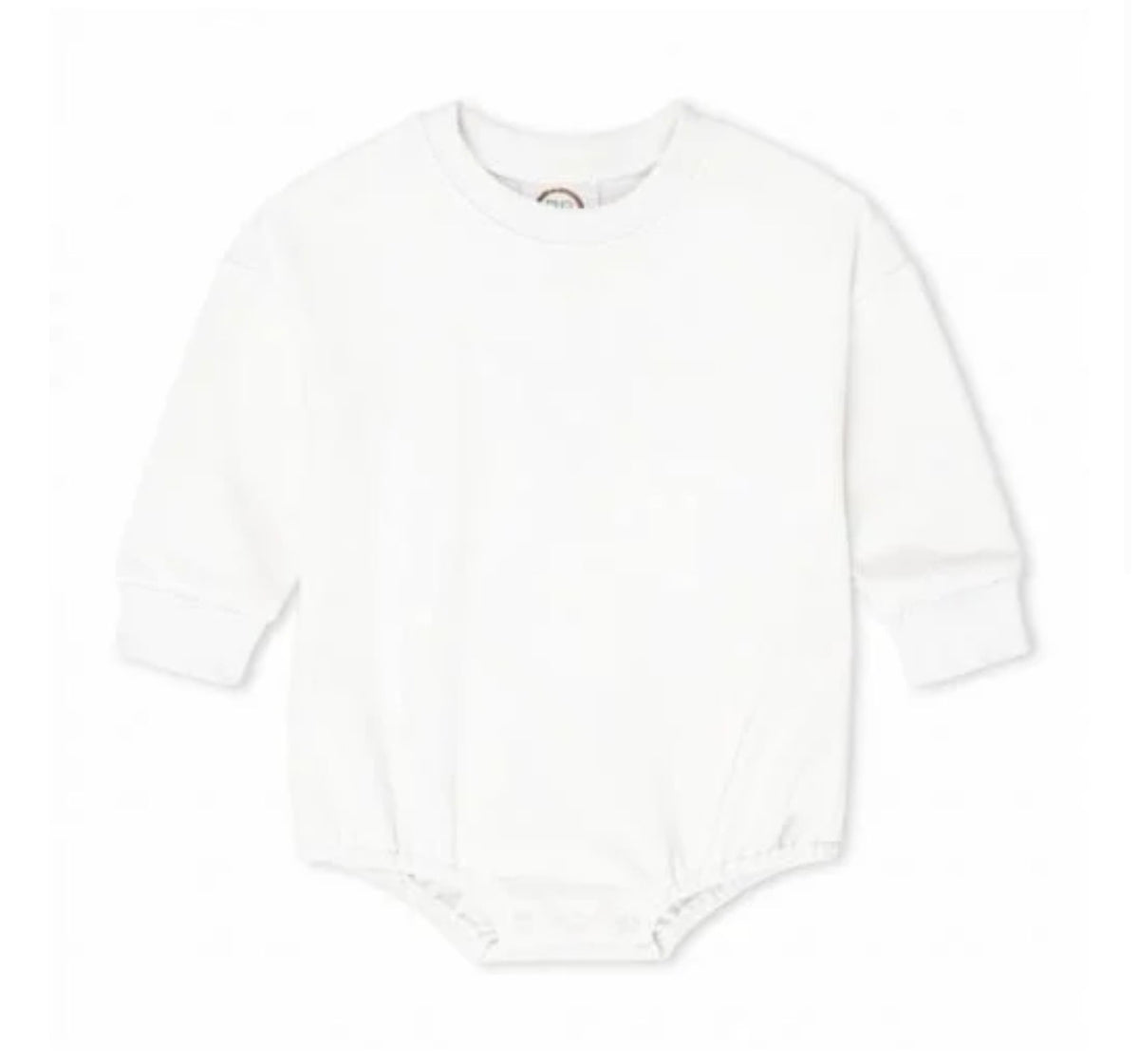 Embroidered Name Sweatshirt Bubble Romper