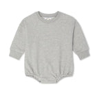 Embroidered Name Sweatshirt Bubble Romper