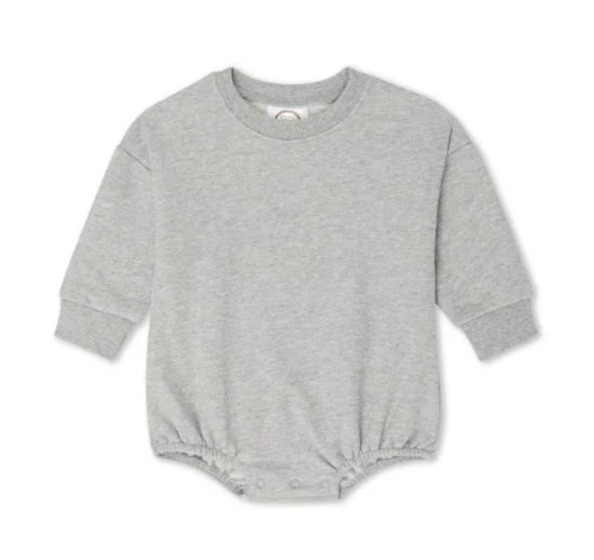 Embroidered Name Sweatshirt Bubble Romper