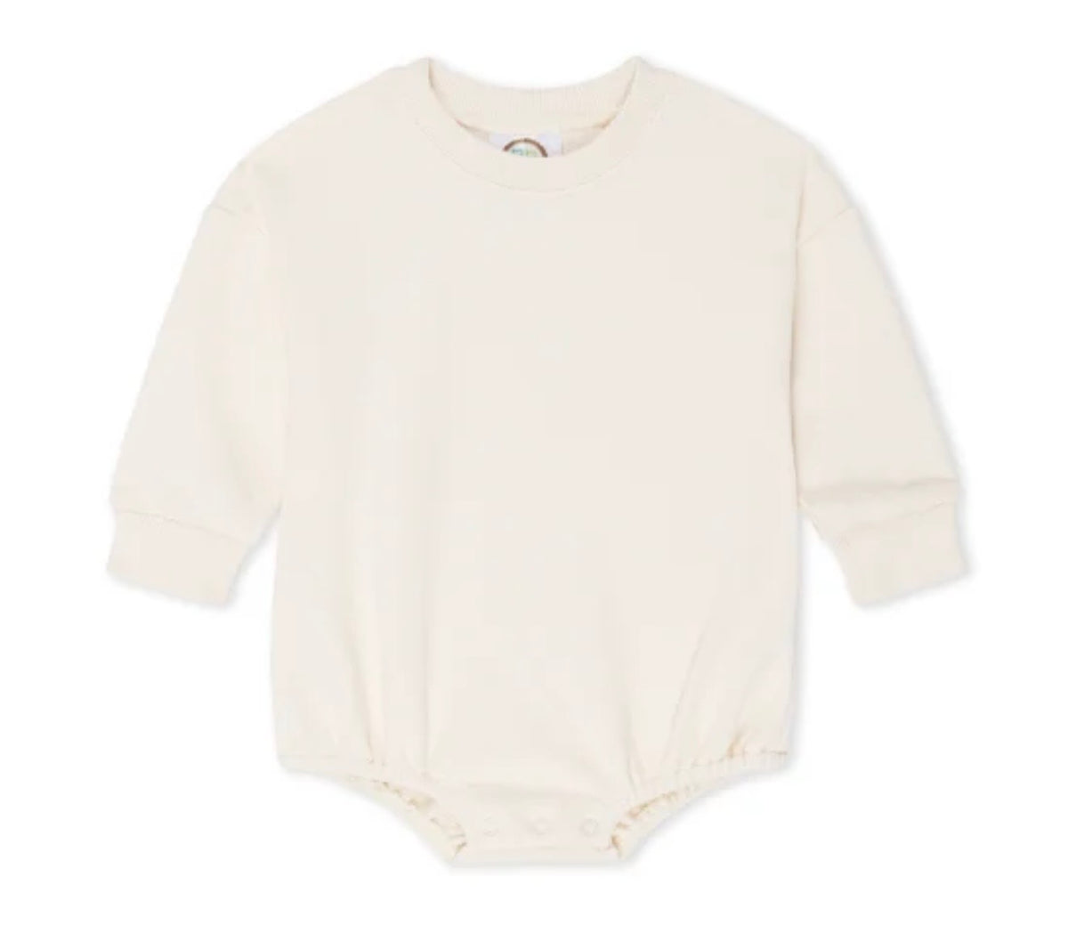 Embroidered Name Sweatshirt Bubble Romper