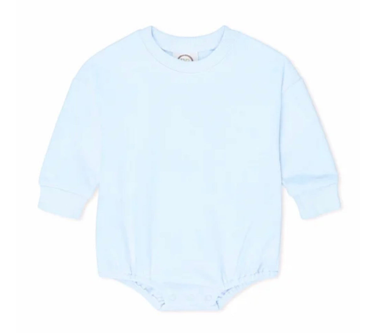 Embroidered Name Sweatshirt Bubble Romper