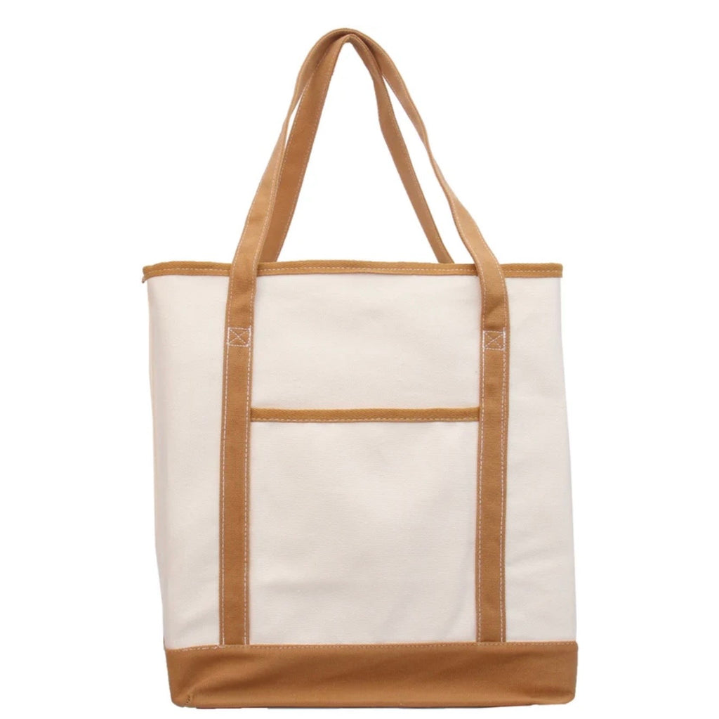 Embroidered XL Canvas Tote